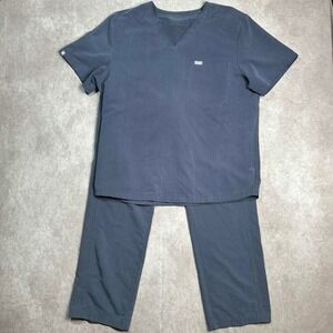 FIGS Mens Technical Collection Scrub Set XL Graphite Gray TM3000 T2001 V-Neck